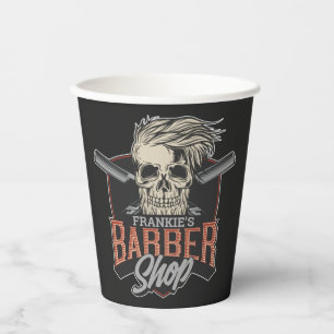 Personalisierter Hipster aus Friseursalon Skull un Pappbecher