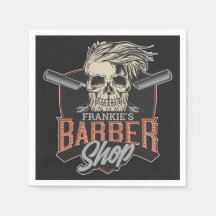 Personalisierter Hipster aus Friseursalon Skull un