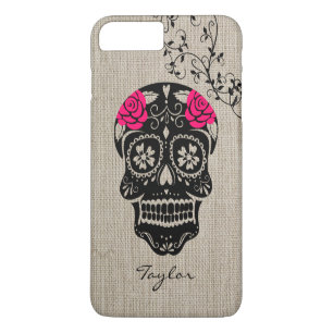 Personalisierter Hipster-Zuckerschädel Case-Mate iPhone Hülle