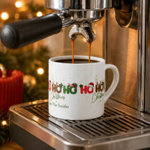 Personalisierter Ho Ho Ho Weihnachts-Espressotasse