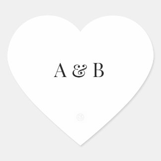 Personalisierter Hochzeit-Umschlag-Aufkleber | Ini Herz-Aufkleber