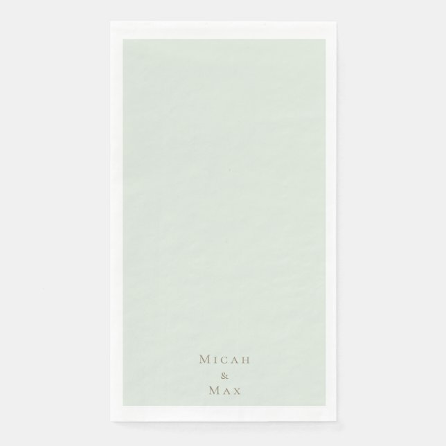 Personalisierter HochzeitGold-Text Serviette (Vorderseite)