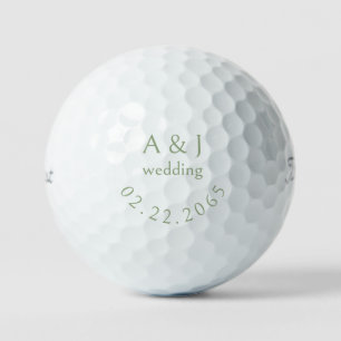 Personalisierter Hochzeits-Sage Favor Titleist Pro Golfball