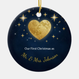 Personalisierter Hochzeits-Schmuck 'Himmlische Gel Keramik Ornament