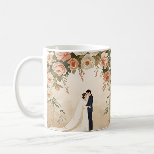 Personalisierter Hochzeitsbecher  Kaffeetasse (Links)