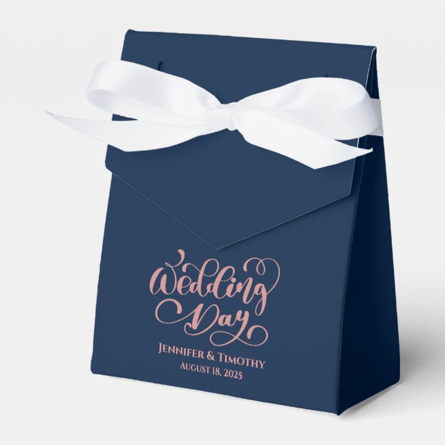 Personalisierter Hochzeitstag Geschenkschachtel (Vorderseite)