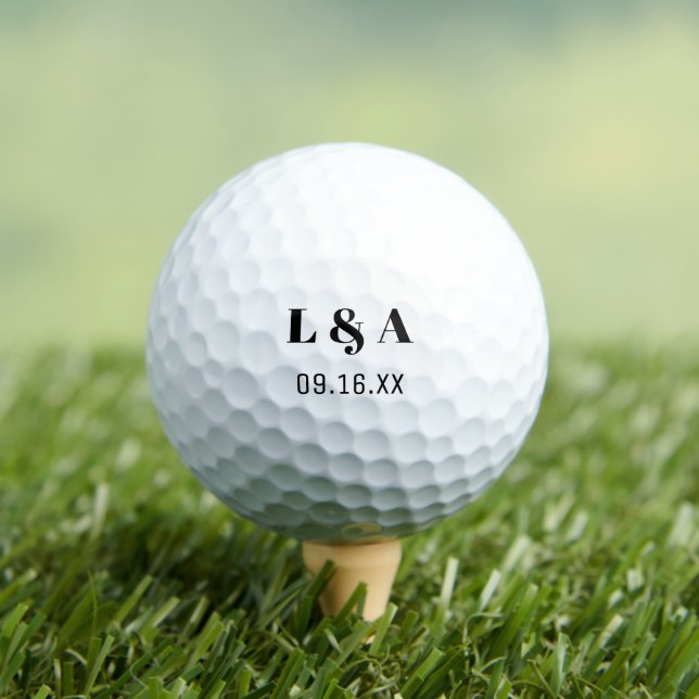 Personalisierter Hochzeitstag Golfball (Insitu T-Shirt)