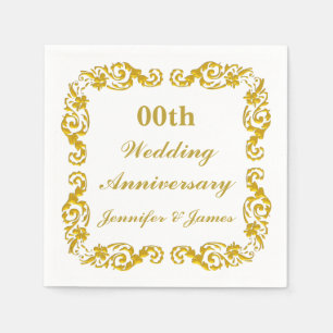 Personalisierter Hochzeitstag Napkin Serviette