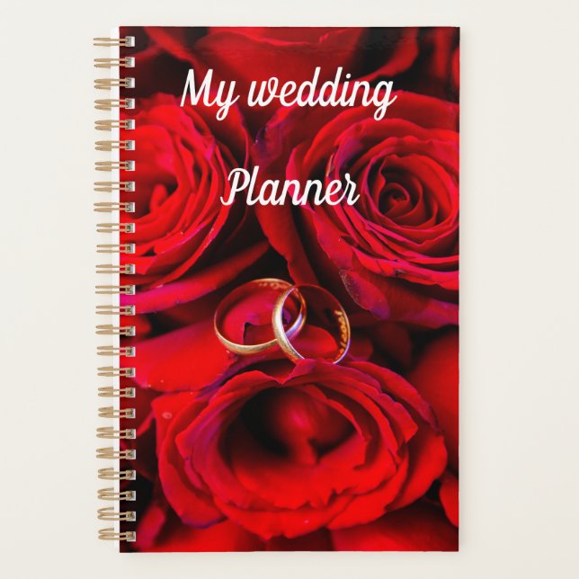 Personalisierter Hochzeitstag Planer (Vorderseite)