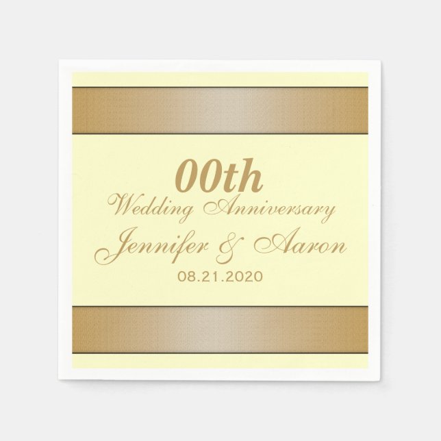 Personalisierter Hochzeitstag Serviette (Vorderseite)