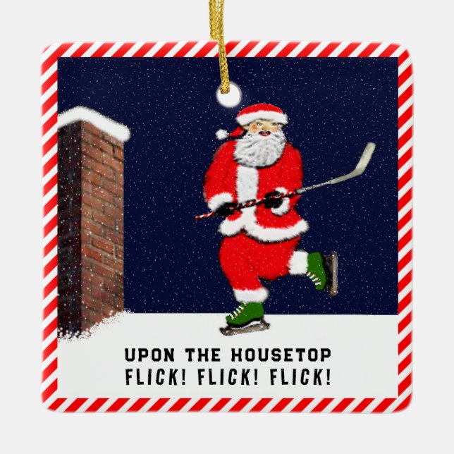 personalisierter Hockey Keramikornament (Vorderseite)