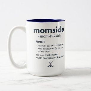 Personalisierter Hockey-Momsicle-Becher Zweifarbige Tasse