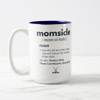 Personalisierter Hockey-Momsicle-Becher Zweifarbige Tasse