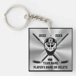 Personalisierter Hockey-Schlüsselanhänger mit 3 Schlüsselanhänger