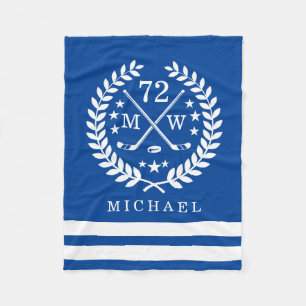 Personalisierter Hockey-Spieler alles Stern-Blau Fleecedecke