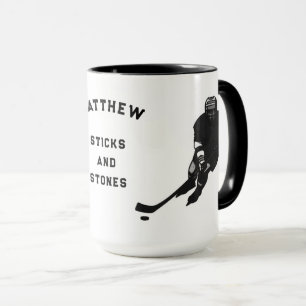 Personalisierter Hockey-Spieler-Geschenkbecher Tasse
