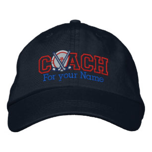 Personalisierter Hockeytrainer mit Ihrem Namen Bestickte Kappe