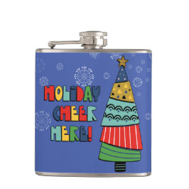 Personalisierter Holiday Chef Hier Flasche Flachmann