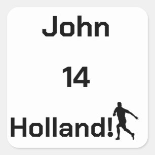 Personalisierter Holland Fußball Athletischer Geis Quadratischer Aufkleber