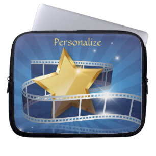 Personalisierter Hollywood-Goldstar-Filmstreifen Laptopschutzhülle