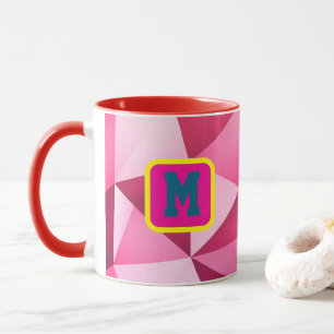 Personalisierter holografischer Anfangsbuchstabe K Tasse