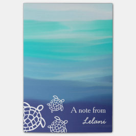 Personalisierter Honu Seeschildkröte-Ozean-Strand Post-it Klebezettel