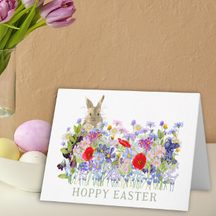Personalisierter Hoppy Ostergruß Süßer Hase Wildbl Karte