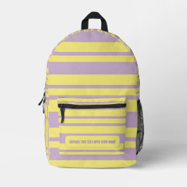Personalisierter horizontaler Streifenrucksack Bedruckter Rucksack