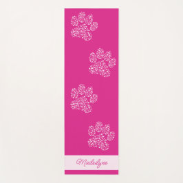 Personalisierter Hot Pink-Druckknopf Yogamatte