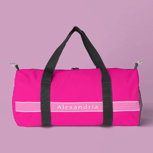 Personalisierter Hot Pink Gym Duffle Bag