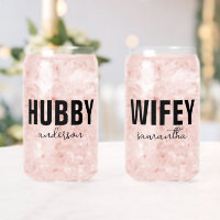 Personalisierter Hubby- und Wifey-Name