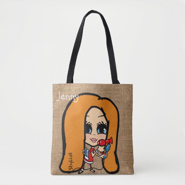 Personalisierter Hufsteppel Karikatur roter Kopf Tasche (Vorderseite)