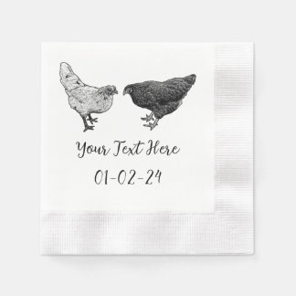 Personalisierter Hühnercocktail Napkins Serviette