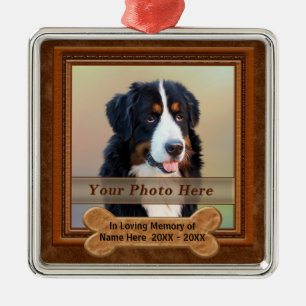 Personalisierter Hund Erinnerungsgeschenke IHR Silbernes Ornament