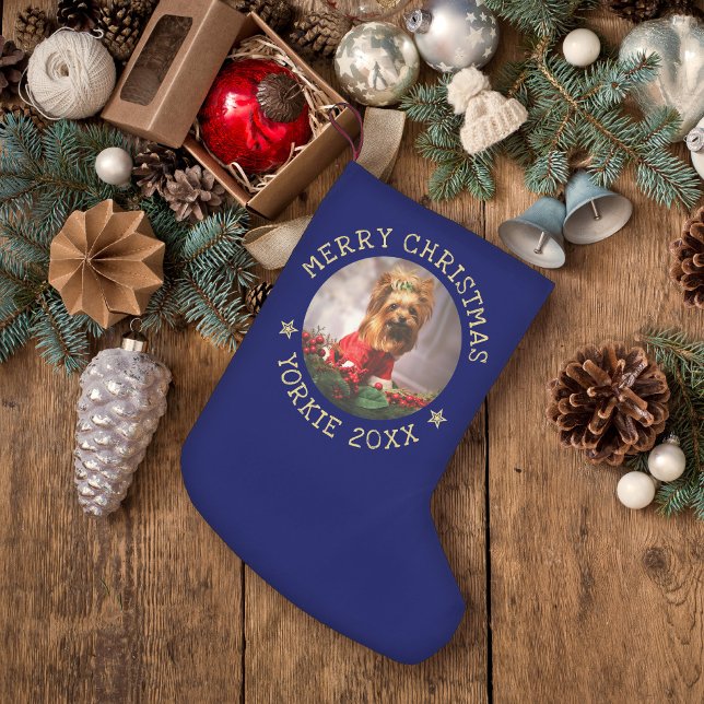 Personalisierter Hund Foto Frohe Weihnachten Niedl Kleiner Weihnachtsstrumpf (Von Creator hochgeladen)