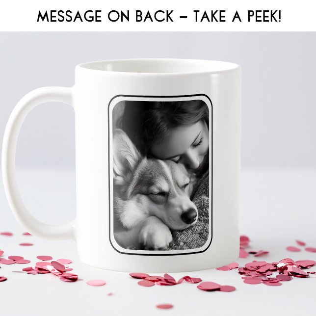Personalisierter Hund Foto Happy Valentine für sie Kaffeetasse (Personalized Dog Photo Happy Valentine's for Her Coffee Mug)