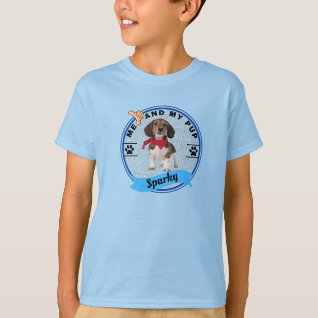Personalisierter Hund Foto Kid's T - Shirt (Vorderseite)