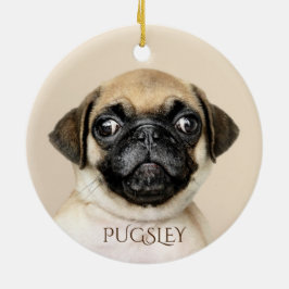 Personalisierter Hund Foto Weihnachtsbaum Keramik Ornament