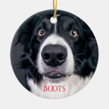 Personalisierter Hund Foto Weihnachtsbaum