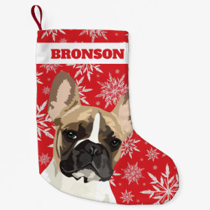 Personalisierter Hund Geschenk für Pied Französi Kleiner Weihnachtsstrumpf
