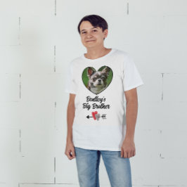 Personalisierter Hund Großbruder Foto & Text T - S T-Shirt