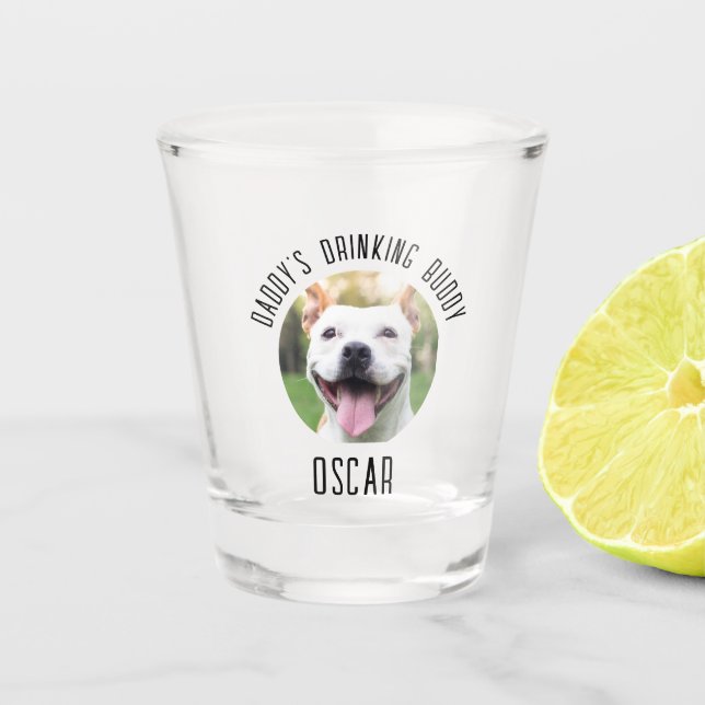 Personalisierter Hund Haustier Foto Shot Brille Schnapsglas (Vorderseite)