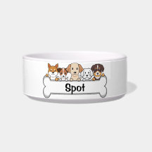 Personalisierter Hund/Katze mit Knochen