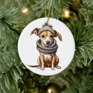 Personalisierter Hund Keramik Ornament