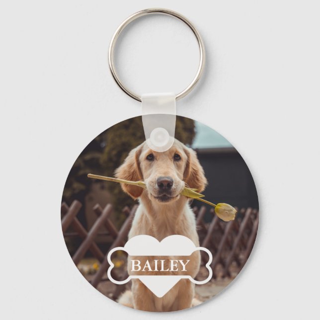 Personalisierter Hund Liebhaber Haustier Foto Keep Schlüsselanhänger (Vorderseite)