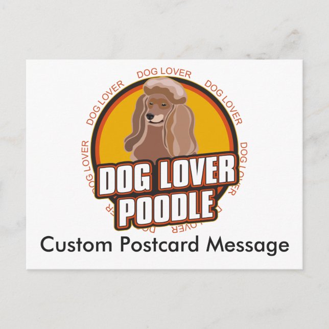 Personalisierter Hund Lover Poodle Hundezucht Postkarte (Vorderseite)