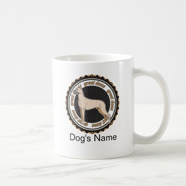 Personalisierter Hund mit viel Namen Kaffeetasse (Rechts)