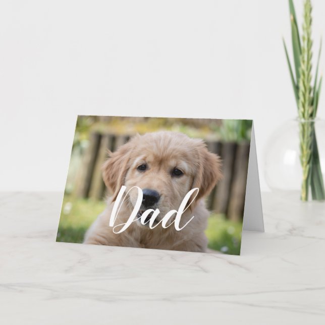 Personalisierter Hund Vater Funny Foto Happy Vathe Karte (Vorderseite)