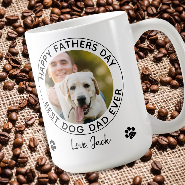 Personalisierter Hund Vater Vatertag Haustier Foto Kaffeetasse (Von Creator hochgeladen)