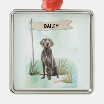 Personalisierter Hund Wasserfarben-Weimaraner